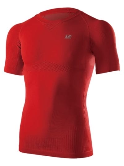 Fitness Mania - LP EmbioZ Shoulder Support - Mens Compression Short Sleeve Top - Red