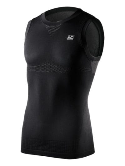 Fitness Mania - LP EmbioZ Waist Support - Mens Compression Sleeveless Top - Black