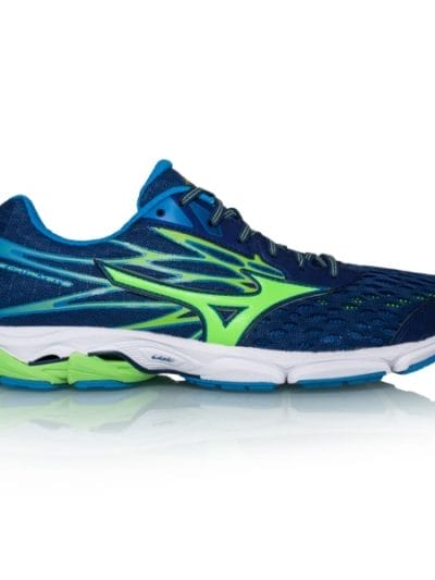 Fitness Mania - Mizuno Wave Catalyst 2 - Mens Running Shoes - Blue Print/Green Gecko