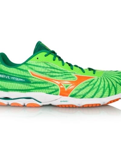 Fitness Mania - Mizuno Wave Hitogami 4 - Mens Running Shoes - Neon Green/Vibrant Orange