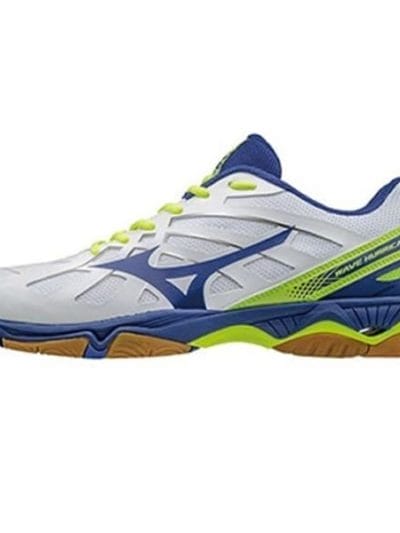 Fitness Mania - Mizuno Wave Hurricane 3 Mens Court Shoes - White/Blue/Yellow