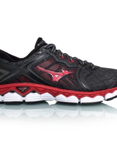 Fitness Mania - Mizuno Wave Sky (2E) - Mens Running Shoes - Iron Gate/Chinese Red