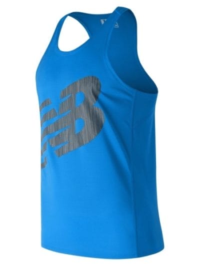 Fitness Mania - New Balance Accelerate Graphic Mens Running Tank Top - Electric Blue
