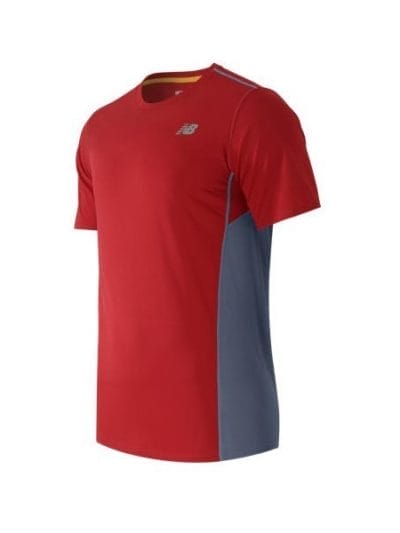 Fitness Mania - New Balance Accelerate Mens Running T-Shirt - Chrome Red/Crater