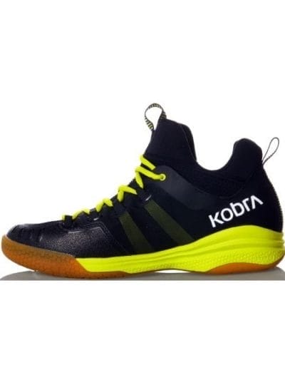 Fitness Mania - Salming Kobra Mid Mens Court Shoes - Black/Yellow/White