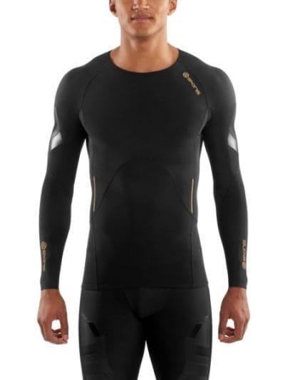 Fitness Mania - Skins A400 Mens Compression Long Sleeve Top (2017) - Oblique + Free Gym Bag