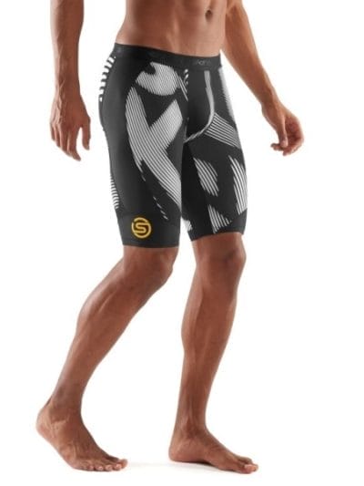 Fitness Mania - Skins DNAmic Mens Compression Half Tights - Leviathan/Black