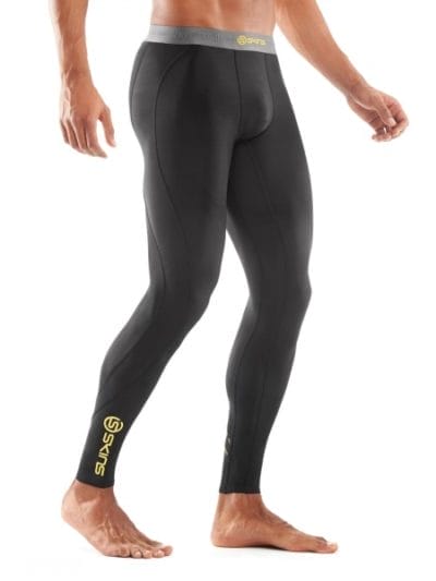 Fitness Mania - Skins DNAmic Mens Compression Long Tights - Black + Free Gym Bag