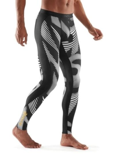 Fitness Mania - Skins DNAmic Mens Compression Long Tights - Leviathan/Black + Free Gym Bag