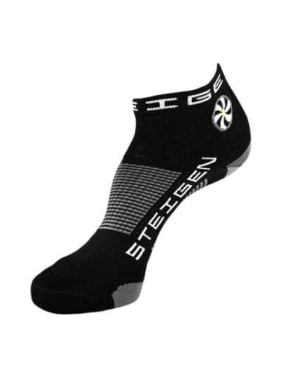 Fitness Mania - Steigen Quarter Length Running Socks - Black/White