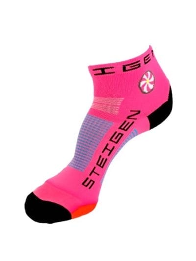 Fitness Mania - Steigen Quarter Length Running Socks - Pink/Black