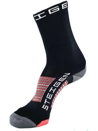 Fitness Mania - Steigen Three Quarter Length Running Socks - Black/Red