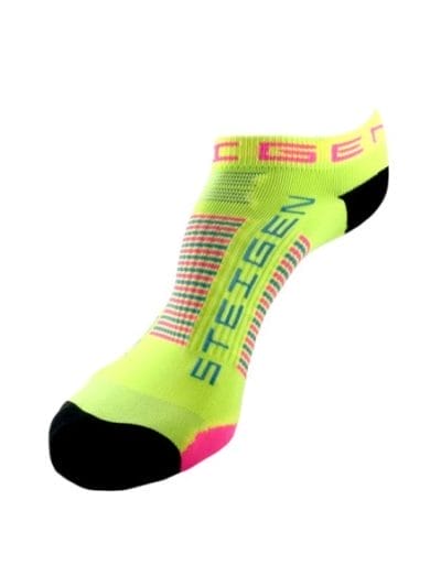 Fitness Mania - Steigen Zero Length Running Socks - Sherbert Yellow/Pink