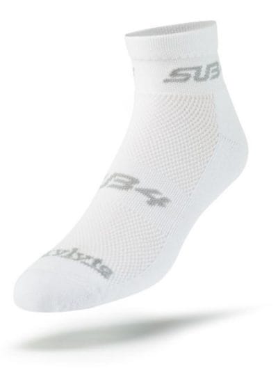 Fitness Mania - Sub4 Mid Rise Unisex Running Socks - White