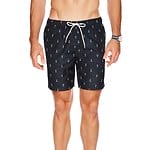 Fitness Mania - 18 INCH ANCHOR PRINT ELASTIC WAIST SWIM SHORT