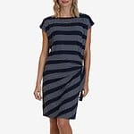 Fitness Mania - CAP SLEEVE STRIPE SIDE TIE DRESS