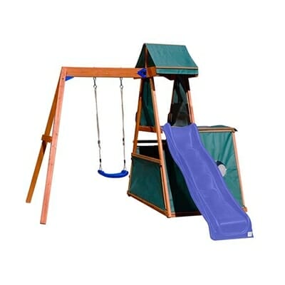 Fitness Mania - Lifespan Kids Hawke Swing Set: Blue Slide