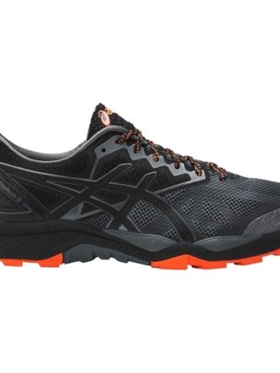 Fitness Mania - Asics Gel Fuji Trabuco 6 - Mens Trail Running Shoes - Carbon/Black/Hot Orange