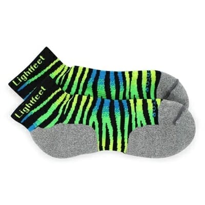 Fitness Mania - LIGHTFEET Womens Predator Sock Mini Crew Black Green