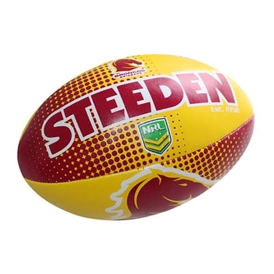 Fitness Mania - Steeden Brisbane Broncos Sponge 6 Inch Ball
