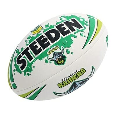 Fitness Mania - Steeden Canberra Raiders Dimple Beach Size 5 Ball