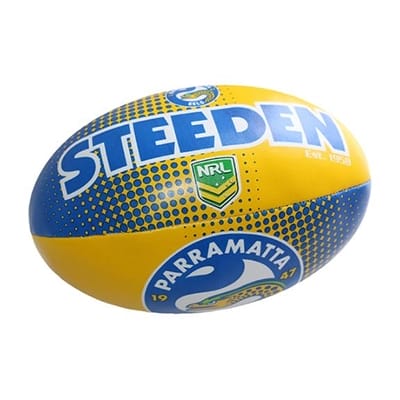 Fitness Mania - Steeden Parramatta Eels Sponge 6 Inch Ball