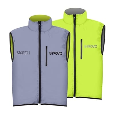 Fitness Mania - Switch Men's Cycling Gilet - Yellow / Reflective