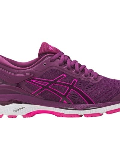 Fitness Mania - Asics Gel Kayano 24 (2A/D) - Womens Running Shoes - Prune/Pink Glow/White