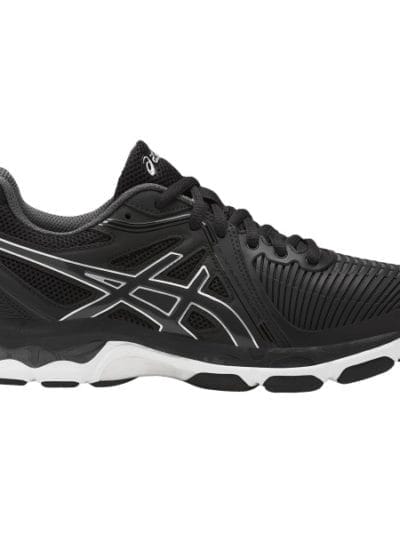 Fitness Mania - Asics Gel Netburner Ballistic - Womens Netball Shoes - Black/Dark Grey/Silver