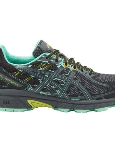 Fitness Mania - Asics Gel Venture 6 - Womens Trail Running Shoes - Black/Carbon/Ice Green