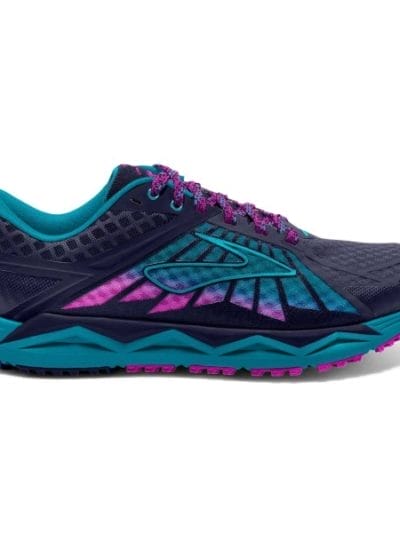Fitness Mania - Brooks Caldera - Womens Trail Running Shoes - Evening Blue/Teal Victory/Purple Cactus Flower
