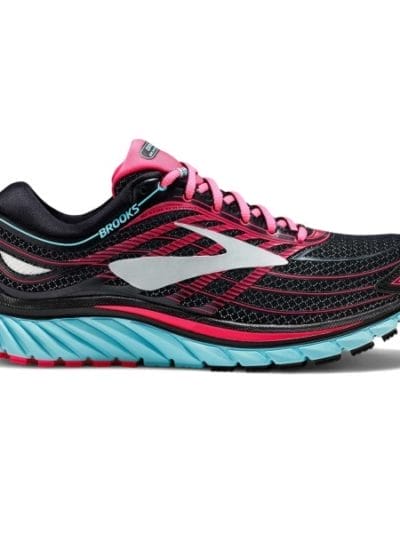 Fitness Mania - Brooks Glycerin 15 - Womens Running Shoes - Black/Island Blue/Diva Pink