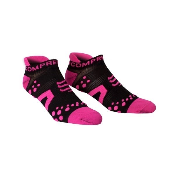 Fitness Mania - Compressport V2 Low Cut Socks - Black/Pink