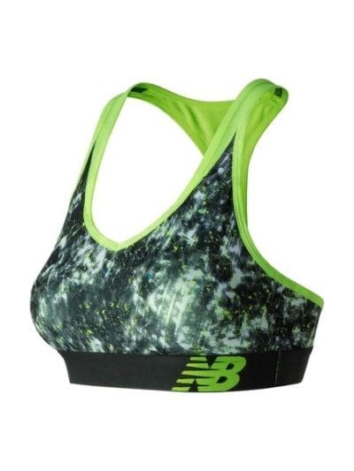 Fitness Mania - New Balance Pace Printed Womens Sports Bra - White/Tie Dye/Floral