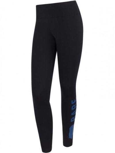 Fitness Mania - Running Bare High Rise Word On The Street Full Length Womens Training Tights - Black/Cleopatra
