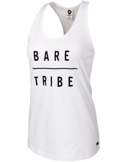 Fitness Mania - Running Bare Jamie Boyfriend Womens Training Tank Top - White