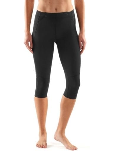 Fitness Mania - Skins A400 Skyscraper Womens 3/4 Compression Tights - Black + Free Gym Bag