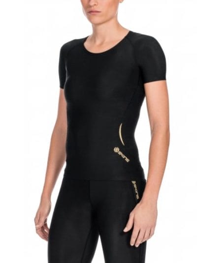 Fitness Mania - Skins A400 Womens Compression Short Sleeve Top - Black