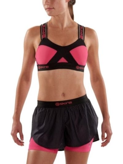 Fitness Mania - Skins DNAmic Speed Womens Crop Top - Lampone + Free Gym Bag