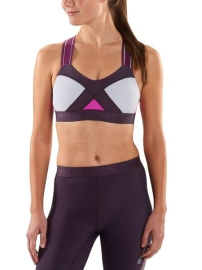 Fitness Mania - Skins DNAmic Speed Womens Crop Top - Magenta + Free Gym Bag