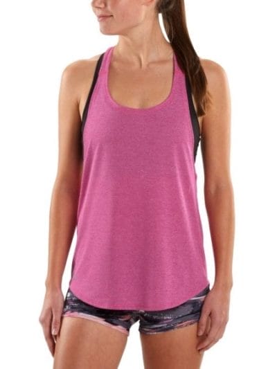 Fitness Mania - Skins Plus Remote T Bar Womens Training Tank Top - Magenta/Marle