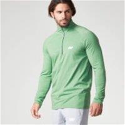 Fitness Mania - Performance Long Sleeve 1/4 Zip Top - M - Green