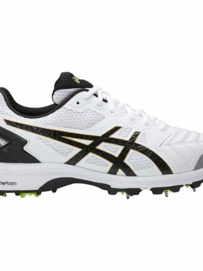 Fitness Mania - Asics Gel 300 Not Out - Mens Cricket Shoes - White/Black/Rich Gold