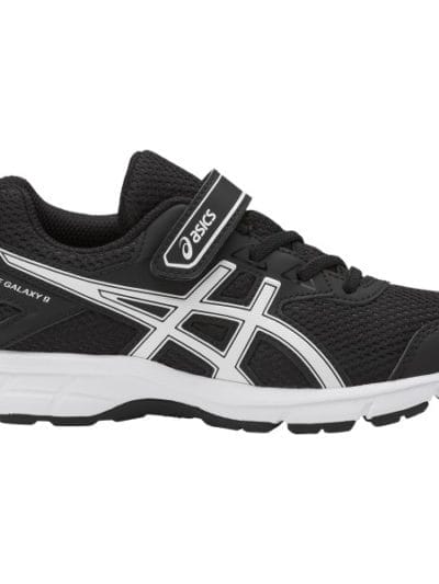 Fitness Mania - Asics Gel Galaxy 9 PS - Kids Boys Running Shoes - Black/White