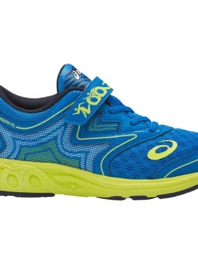Fitness Mania - Asics Gel Noosa PS - Kids Boys Running Shoes - Electric Blue/Energy Green/Peacoat