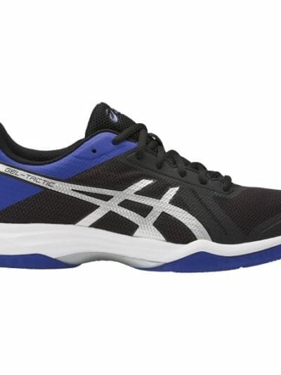 Fitness Mania - Asics Gel Tactic - Mens Indoor Court Shoes - Black/Asics Blue/Silver