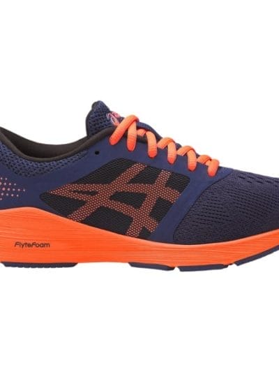 Fitness Mania - Asics Roadhawk FF GS - Kids Boys Running Shoes - Indigo Blue/Hot Orange/Black