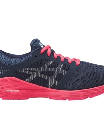 Fitness Mania - Asics Roadhawk FF GS - Kids Girls Running Shoes - Insignia Blue/Silver/Rouge Red