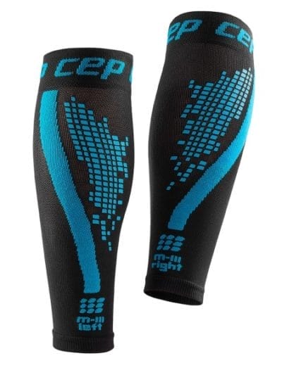 Fitness Mania - CEP Nighttech Reflective Compression Calf Sleeves - Black/Blue