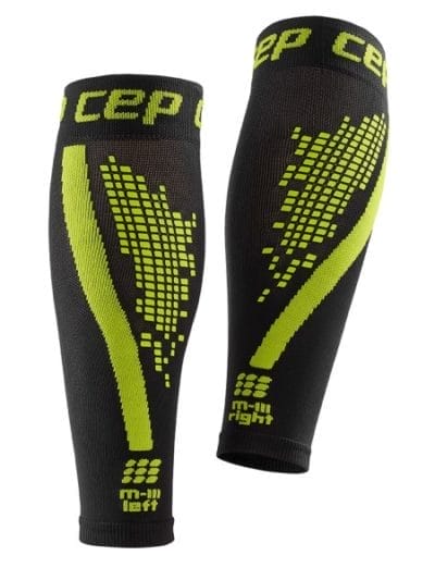 Fitness Mania - CEP Nighttech Reflective Compression Calf Sleeves - Black/Green